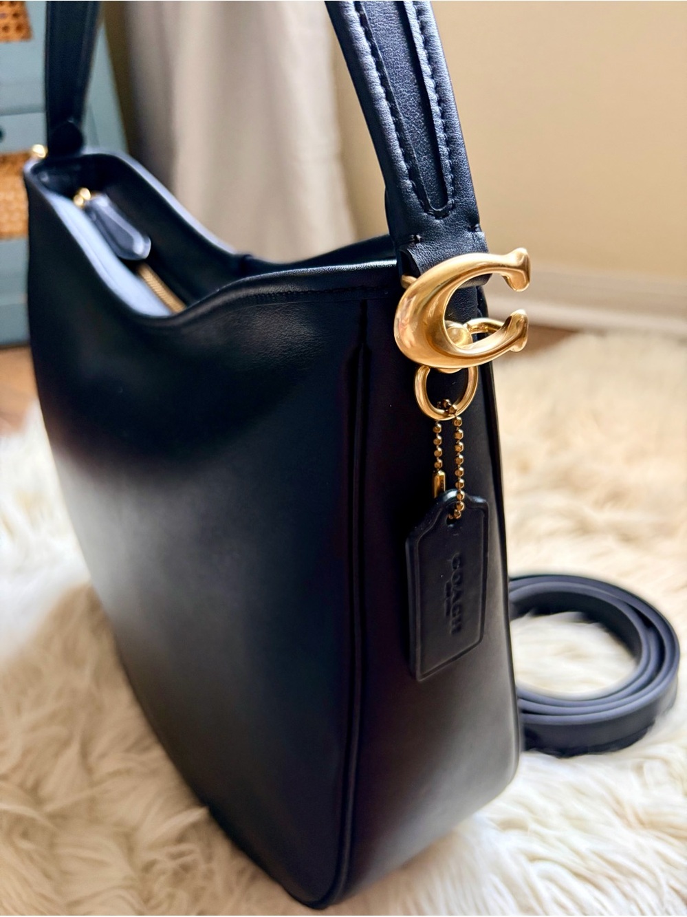 Coach Soft Tabby Hobo Calf Leather B4/Black - Picture 15 of 17